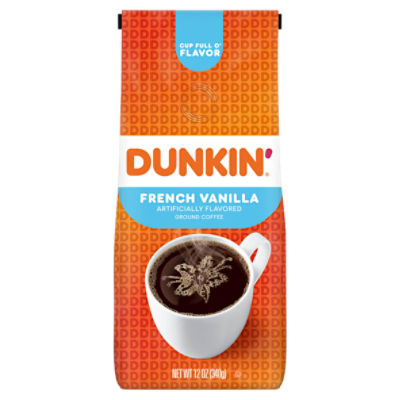 Dunkin' Donuts French Vanilla Flavored Ground Coffee, 12 oz