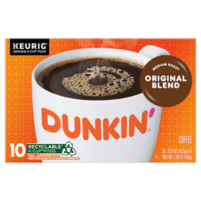 Dunkin' Original Blend, Medium Roast Coffee, K-Cup Pods for Keurig K-Cup Brewers,10-Count, 10 Each