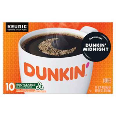 Dunkin' Donuts Dunkin' Dark Roast Coffee K-Cup Pods, 0.35 oz, 10 count