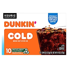 Dunkin' Cold Coffee, K-Cup Pods, 4.4 Ounce