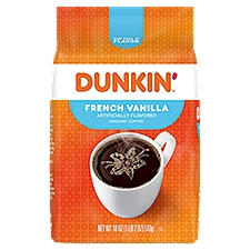 Dunkin' French Vanilla Ground Coffee, 18 oz