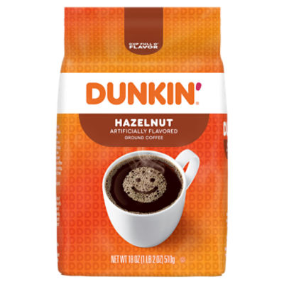 Dunkin' Hazelnut Ground Coffee, 18 oz