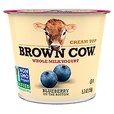 Brown Cow Cream Top Blueberry On Bottom Whole Milk Yogurt, 5.3 oz.