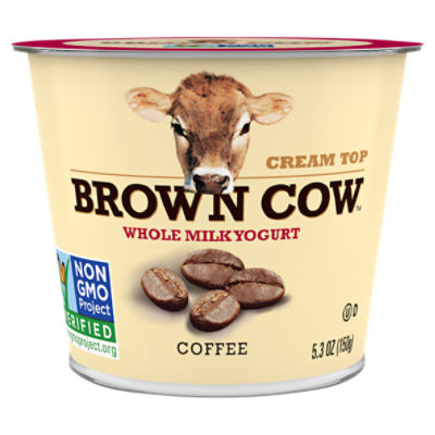 Brown Cow Cream Top Coffee Whole Milk Yogurt 5.3 oz. Cup