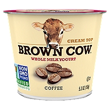 Brown Cow Cream Top Coffee, Whole Milk Yogurt Cup, 5.3 Ounce