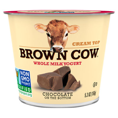Brown Cow Cream Top Chocolate On Bottom Whole Milk Yogurt, 5.3 oz.