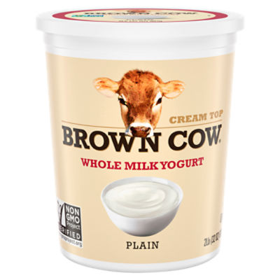 Brown Cow Cream Top Plain Whole Milk Yogurt, 32 oz. Carton