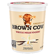 Brown Cow Cream Top Vanilla Whole Milk, Yogurt, 32 Ounce