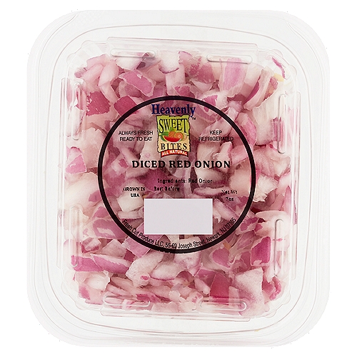 Heavenly Sweet Bites Diced Red Onion, 7 oz
