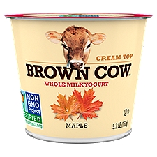 Brown Cow Cream Top Maple Whole Milk, Yogurt, 5.3 Ounce