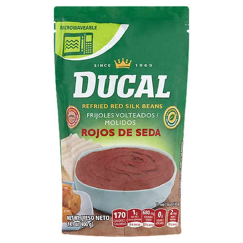 Ducal Refried Red Silk Beans, 14.1 oz