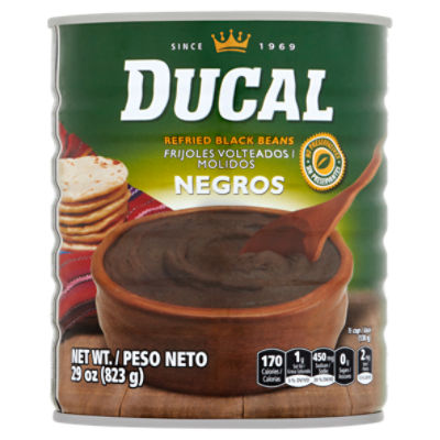 Ducal Refried Black Beans, 29 oz