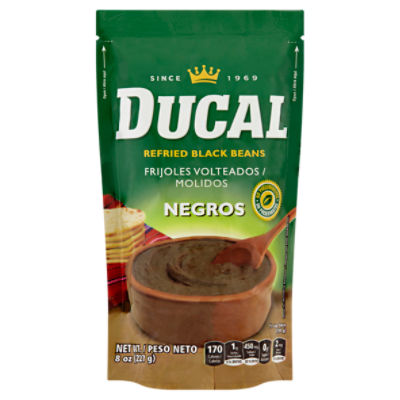 Ducal Refried Black Beans, 8 oz