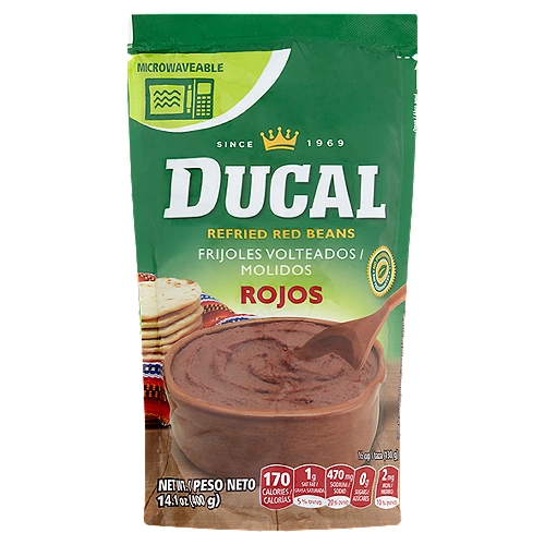 Ducal Refried Red Beans, 14.1 oz