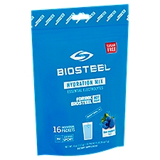 Biosteel Hydration Mix Essential Electrolytes Blue Raspberry Flavor, Dietary Supplement, 16 Each