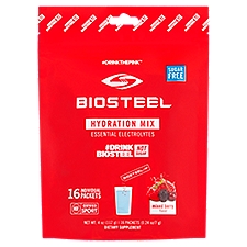 BioSteel Sugar Free Mixed Berry Flavor Hydration Mix, Dietary Supplement, 16 Each