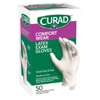 Curad Comfort Wear Latex Exam Gloves 50 count The Fresh Grocer