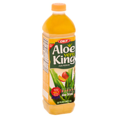 OKF Aloe Vera King Pure Premium Natural Mango Flavored Aloe Drink, 50.7 fl oz