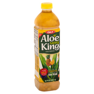 OKF Aloe Vera King Pure Premium Nautral Pineapple Flavored Aloe Drink, 50.7 fl oz