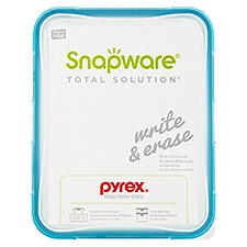 Pyrex Snapware Total Solution 6 Cup Glass Food Storage with Write & Erase Lid