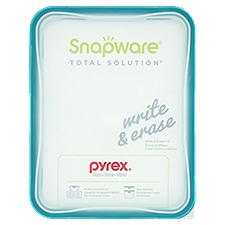 Pyrex Snapware Total Solution 8 Cup with Write & Erase Lid, Glass, 1 Each