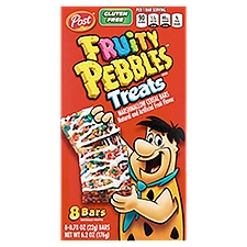 Post Fruity Pebbles Treats Marshmallow Cereal Bars, 8 count, 6.2 oz