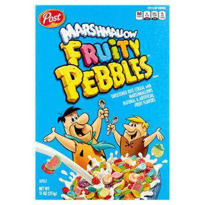 Post Fruity Pebbles Sweetened Rice Cereal with Marshmallows, 11 oz