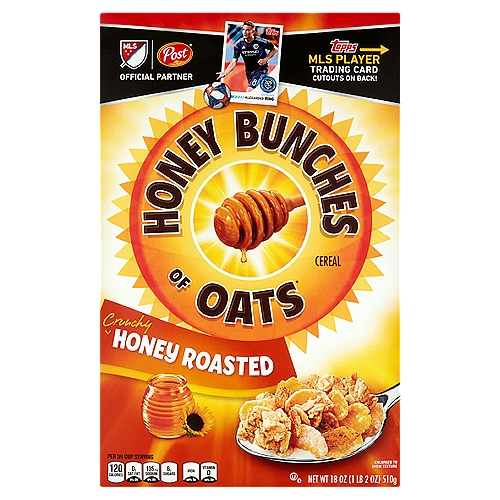 Post Honey Bunches of Oats Crunchy Honey Roasted Cereal, 18 oz