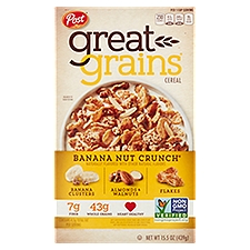 Post Great Grains Banana Nut Crunch Cereal, 15.5 oz, 15.5 Ounce