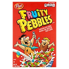 Post Fruity Pebbles Sweetened Rice Cereal, 11 oz