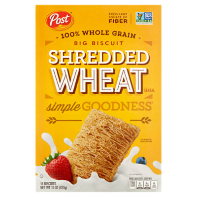 Shredded Wheat 100 Whole Grain Big Biscuit, Cereal