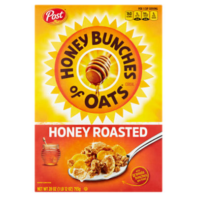 Post Honey Bunches of Oats Honey Roasted Cereal, 28 oz, 28 Ounce