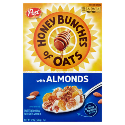 Post Honey Bunches of Oats Sweetened with Oats & Honey Cereal, 12 oz, 12 Ounce