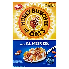 Post Honey Bunches of Oats Sweetened with Oats & Honey Cereal, 12 oz, 12 Ounce