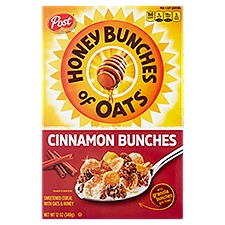 Post Honey Bunches of Oats Cinnamon Bunches Sweetened Cereal with Oats & Honey, 12 oz