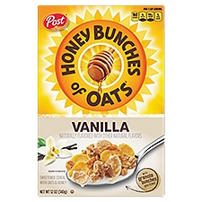 Post Honey Bunches of Oats Vanilla Sweetened Cereal with Oats & Honey, 12 oz, 12 Ounce
