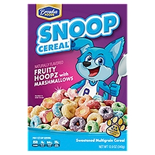 Broadus Foods Snoop Cereal Fruity Hoopz with Marshmallows Sweetened Multigrain Cereal, 12.0 oz