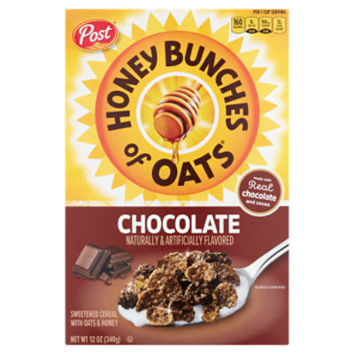 Post Honey Bunches of Oats Chocolate Sweetened Cereal with Oats & Honey, 12 oz