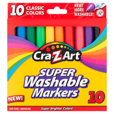 CraZArt Super Washable Markers, 10 count ShopRite
