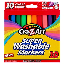 Cra-Z-Art Super Washable Markers, 10 count, 10 Each