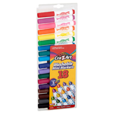 Cra-Z-Art Washable Mini Markers, 18 count, 18 Each