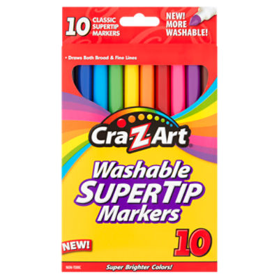 Cra-Z-Art Washable Supertip Markers, 10 count, 10 Each