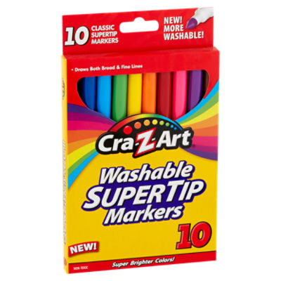 Cra-Z-Art Washable Supertip Markers, 10 count, 10 Each