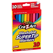 Cra-Z-Art Markers, Washable Supertip, 10 Each