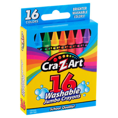 Cra-Z-Art Washable Jumbo Crayons, 16 count, 16 Each