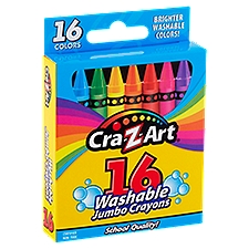 Cra-Z-Art Washable Jumbo, Crayons, 16 Each