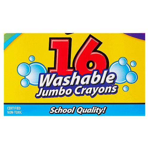 Cra Z Art Jumbo Washable Crayons Assorted Colors Pack Of 16