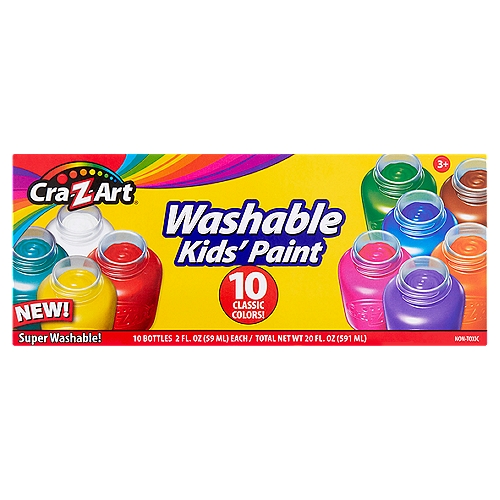 Cra-Z-Art Washable Kids' Paint, 3+, 2 fl oz, 10 count
