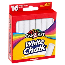 Cra-Z-Art White Chalk, 16 count, 16 Each