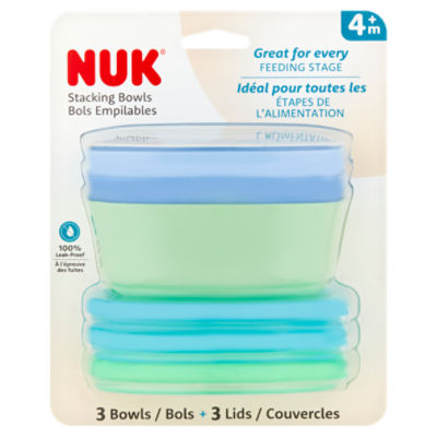 NUK Stacking Bowls, 4+ m, 3 count